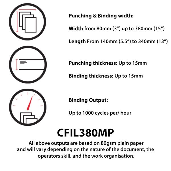 CFIL380MP Auto Coil/Spiral Punch & Binder